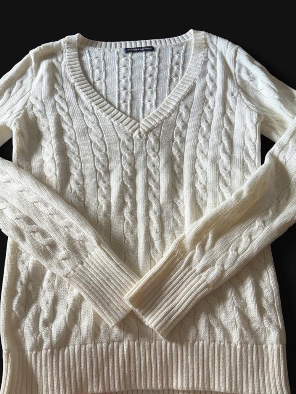 Brandy Melville white cable knit sweater